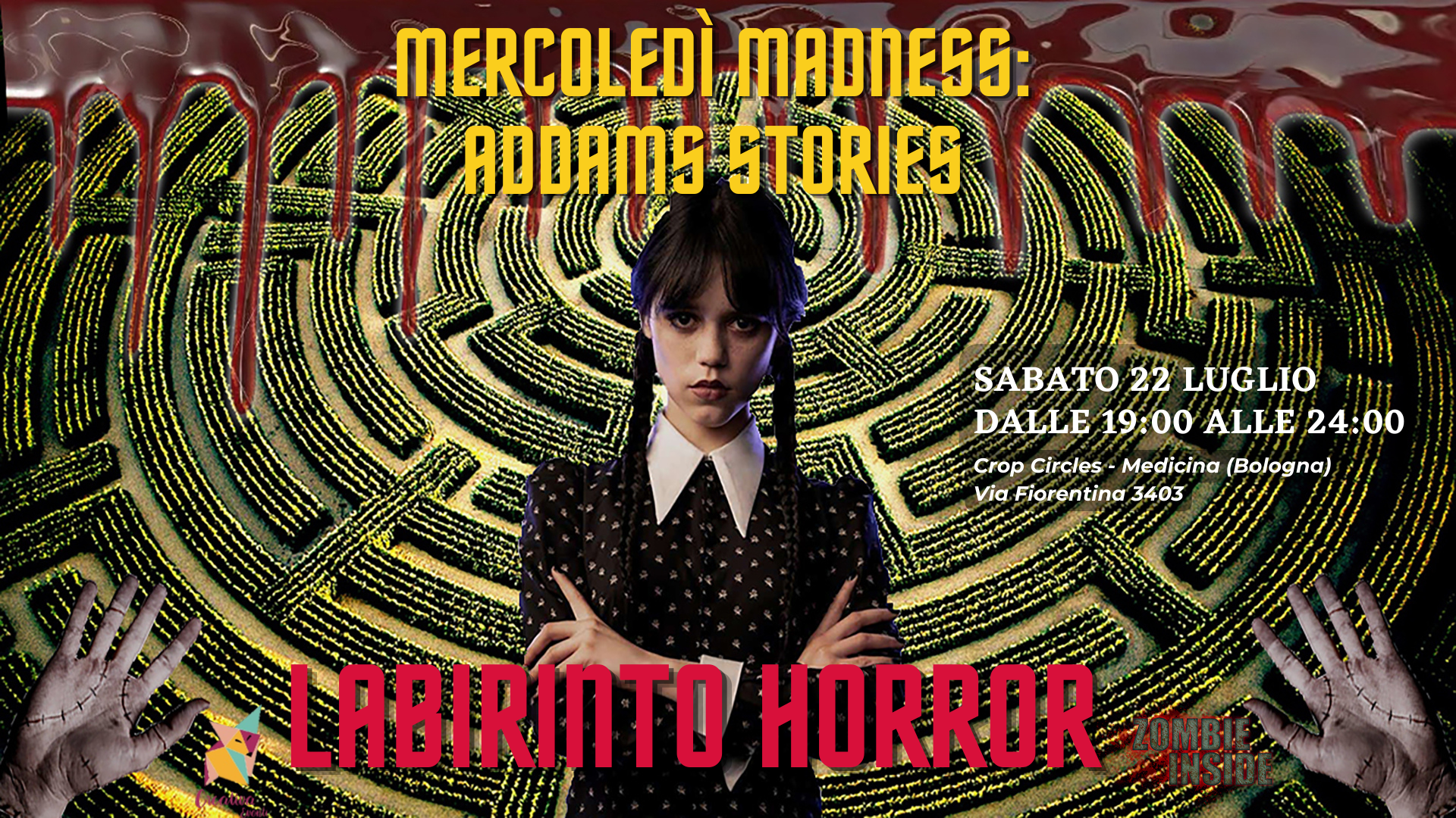 Labirinto Horror Mercoledi Maddness Addams Stories 2023