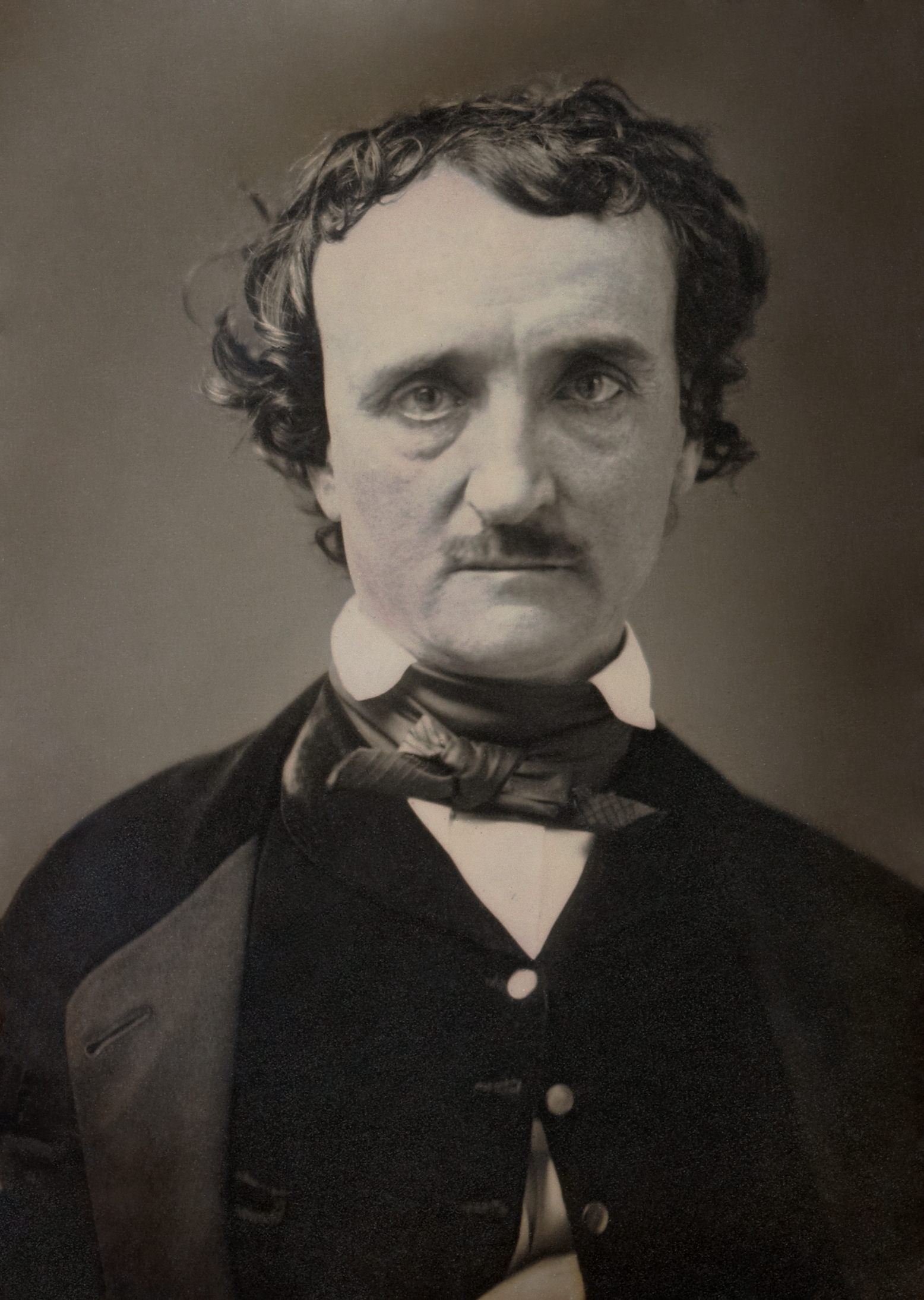 Edgar Allan Poe circa 1849 restored squared off