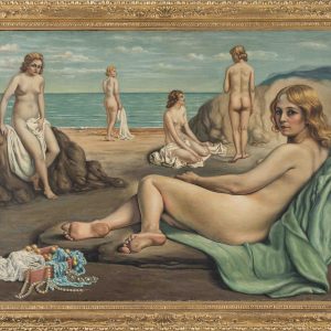 039 de chirico giorgio bagnanti sopra una spiaggia 1934 olio su tela